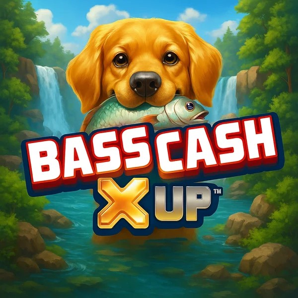 Bass Cash X UP logo – Slots by Alchemy Gaming at Scored Casino