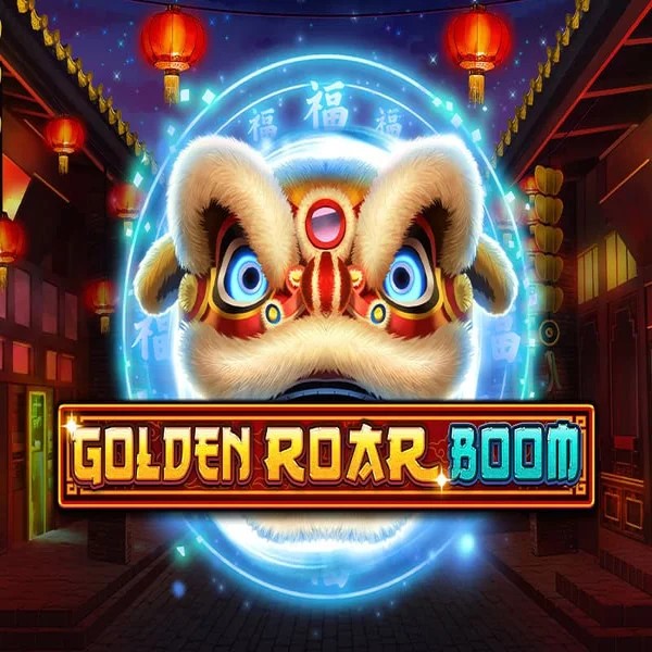 Golden Roar BOOM slot logo by Greentube at Scored Casino