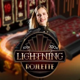 Official Live Casino logo: Lightning Roulette by Evolution at Scored Casino