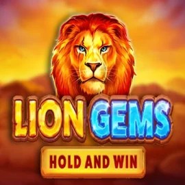 Lion Gems Hold and Win slot logo by Playson at Scored Casino